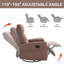 Fauteuil inclinable manuel avec chaise berçante et pivotante en tissu-1893080644