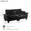 Sailboat-Inspired Chenille Sofa, Modular 2-Seater With Curved Armrests For Compact Living