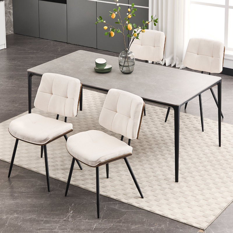 Chaise sans accoudoirs en tissu, Beige