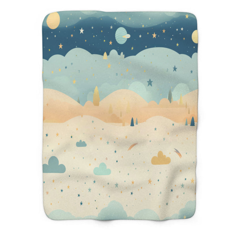 Terre et ciel - couverture de qualité supérieure 1 pièce, Lit simple
