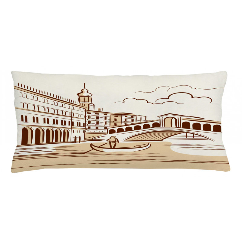 Housse de coussin lombaire intérieur/extérieur venice, 16 po x 36 po