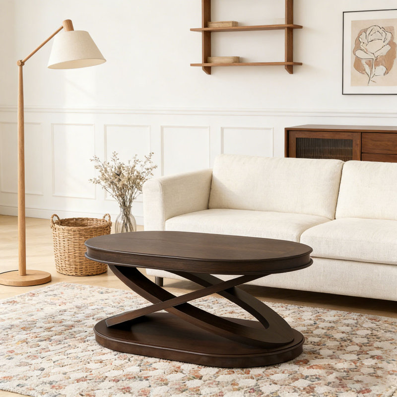 Table basse rétro, Noyer