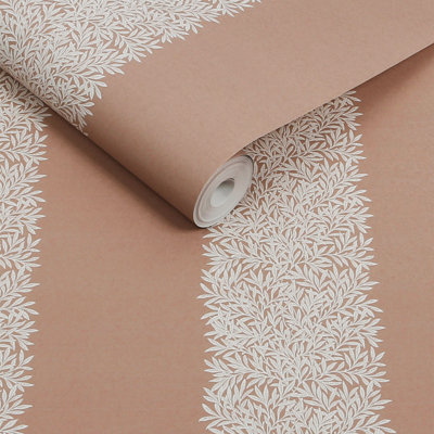 William Morris at Home Willow Stripe Privet Green Wallpaper