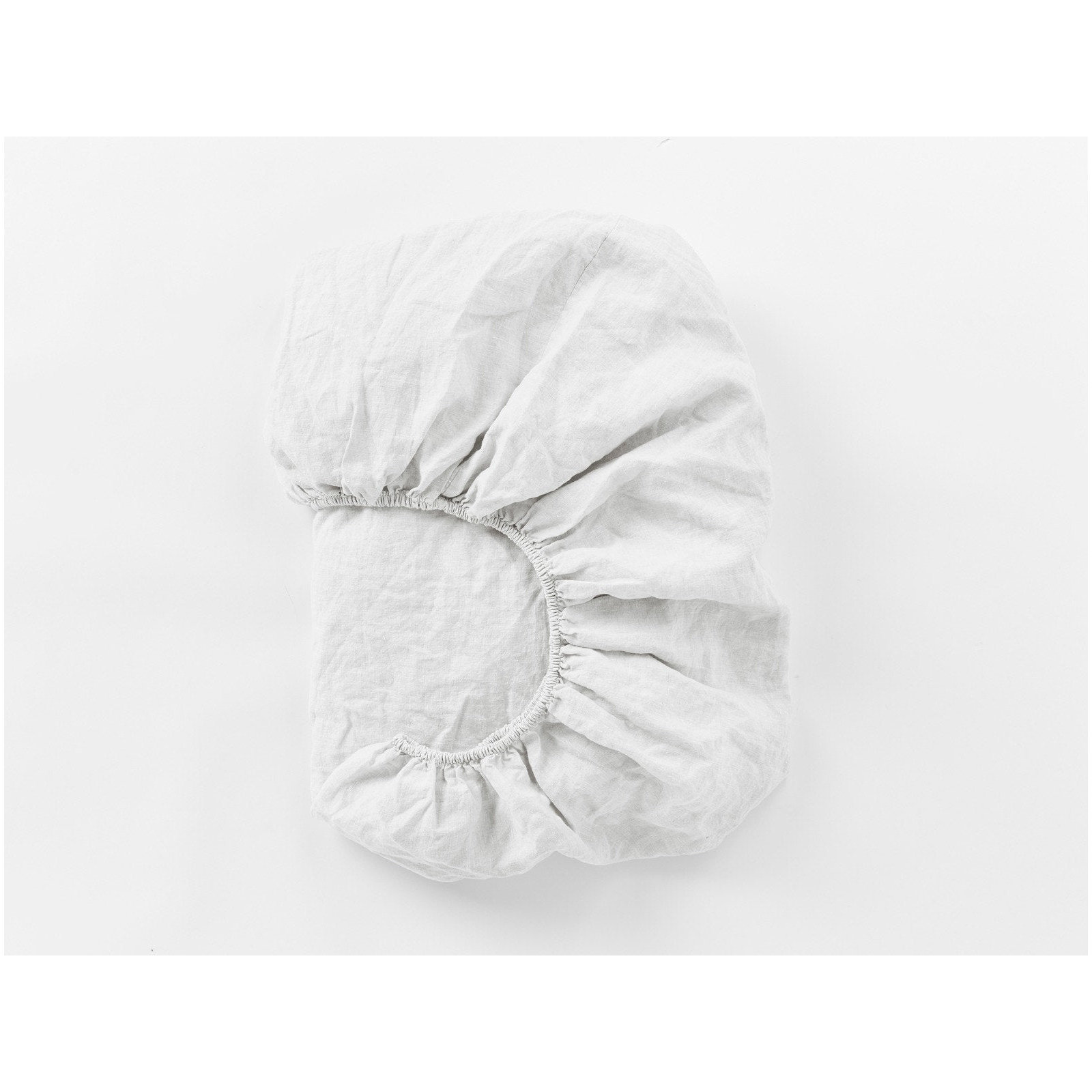 Coyuchi Organic Relaxed Linen Fitted Sheet, California King Fitted Sheet, Alpine White