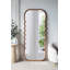 Miroir surdimensionné en bois 31,4 x 1,4 x 74 po avec cadre brun unique