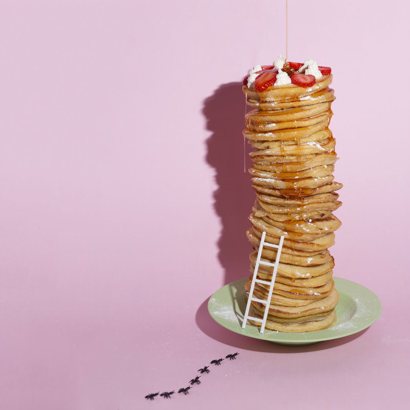 Pancakes - Wrapped Canvas Print, 76cm H x 76cm W x 3.8cm D