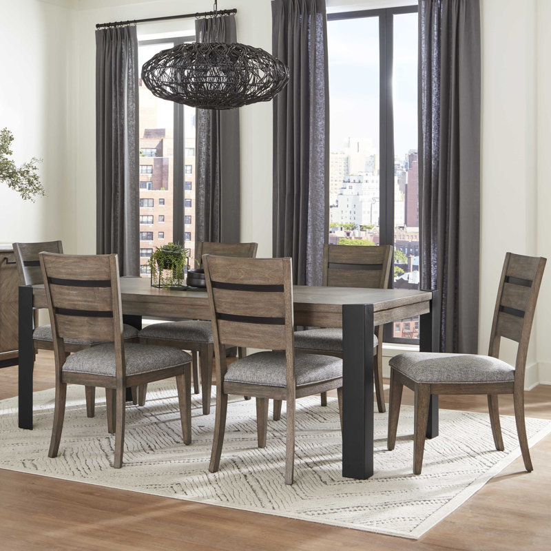 78 In. With 6 Ladderback Chairs