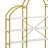 74.8 Inch 5 Tiers Office Bookcase Bookshelf, Display Shelf With Round Top, X Bar