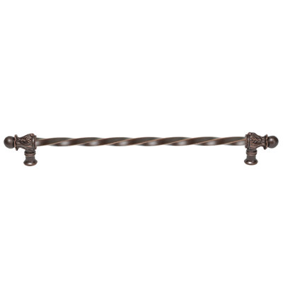 Acanthus with 3/8 twist bar long pull Romanesque style