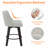 George Oliver Loriell Swivel Counter Stools with Solid Wood Frame-618981321-618343076-618140949