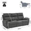 Canapé inclinable en tissu pour 3 personnes avec rangement, porte-gobelet et haut-parleur Bluetooth-581035596