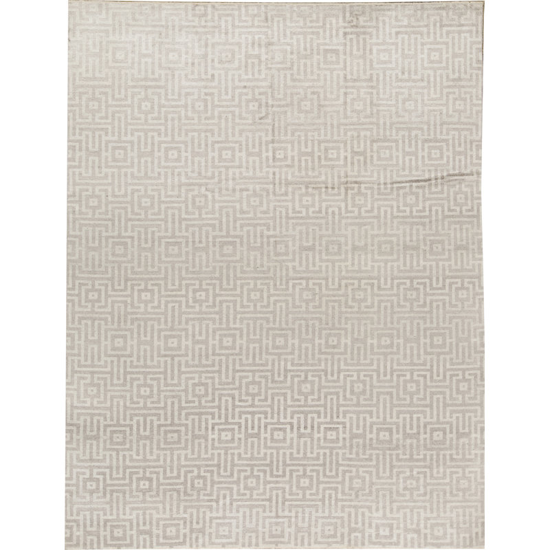 Neo Villa Geometric Area Rug in Ivory, Rectangle 9'2" x 12'1"