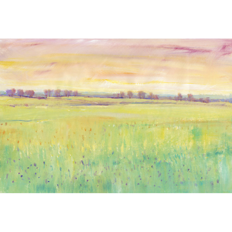 «Spring Pasture I», peinture sur toile, H 24 po x l 36 po
