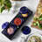 STAUB Ceramic 3-pc Mini Round Cocotte Set with Tray - Dark Blue-182986802