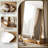 Vintage Full Length Mirror Arched Standing Floor Mirror Full Body Mirror With PU Frame-1376226938-1376226939
