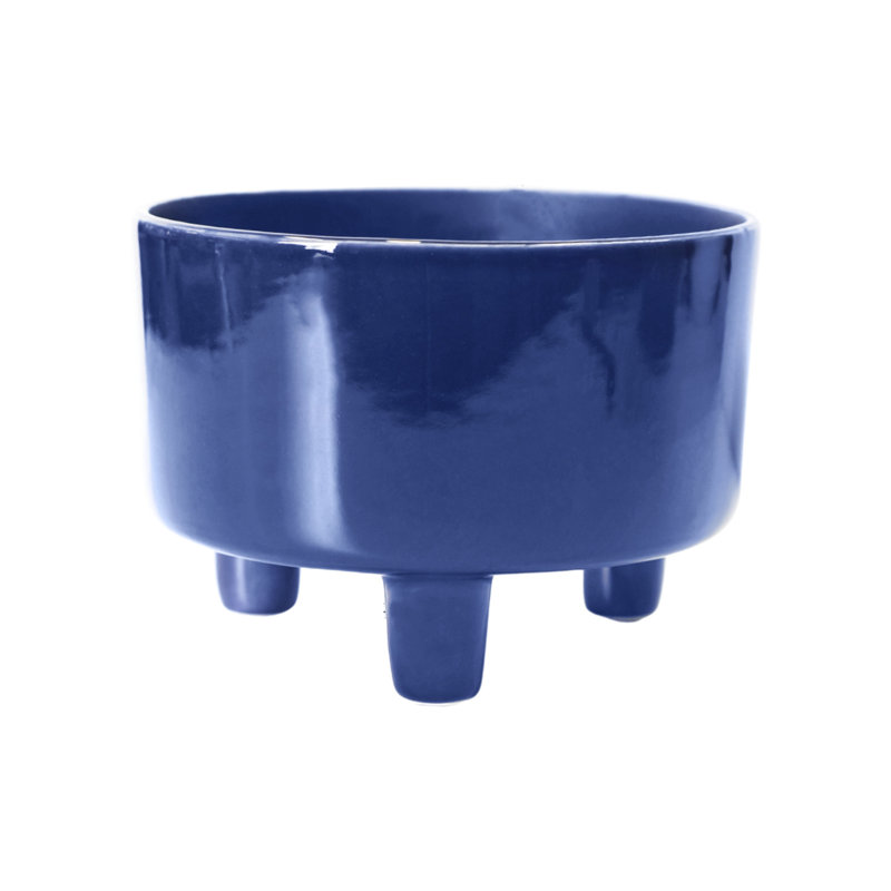 Pisa Ceramic Cachepot, 14 cm H x 19 cm W x 19 cm D