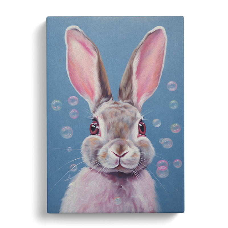Hare Bubble Gum - Wrapped Canvas, 76cm H x 50cm W x 3cm D
