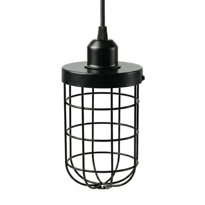 1 - Light Black Caged Pendant