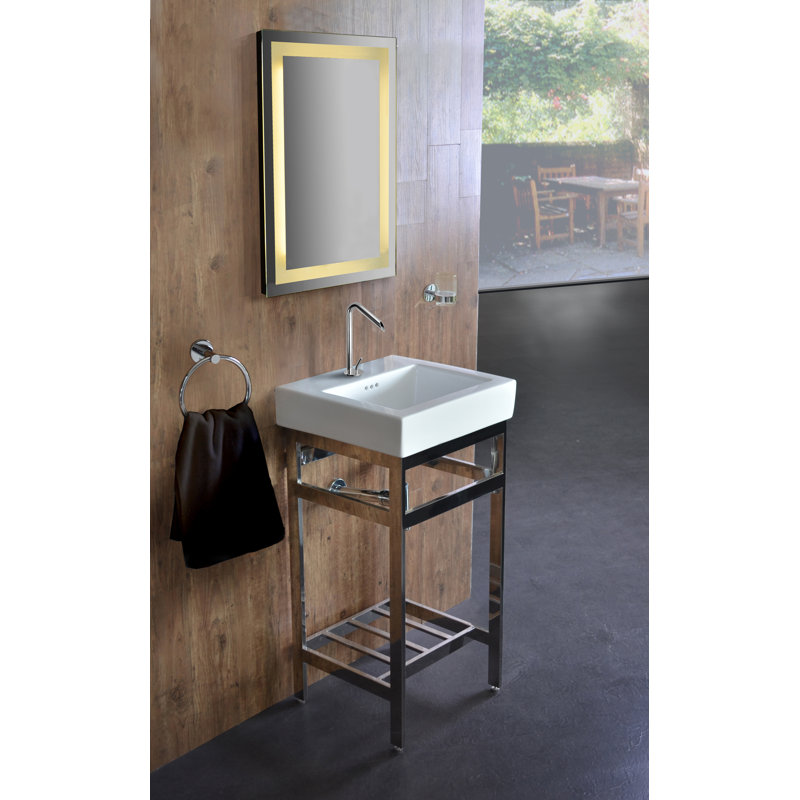 Ensemble de meuble-lavabo simple 18 po Arverne, Poli