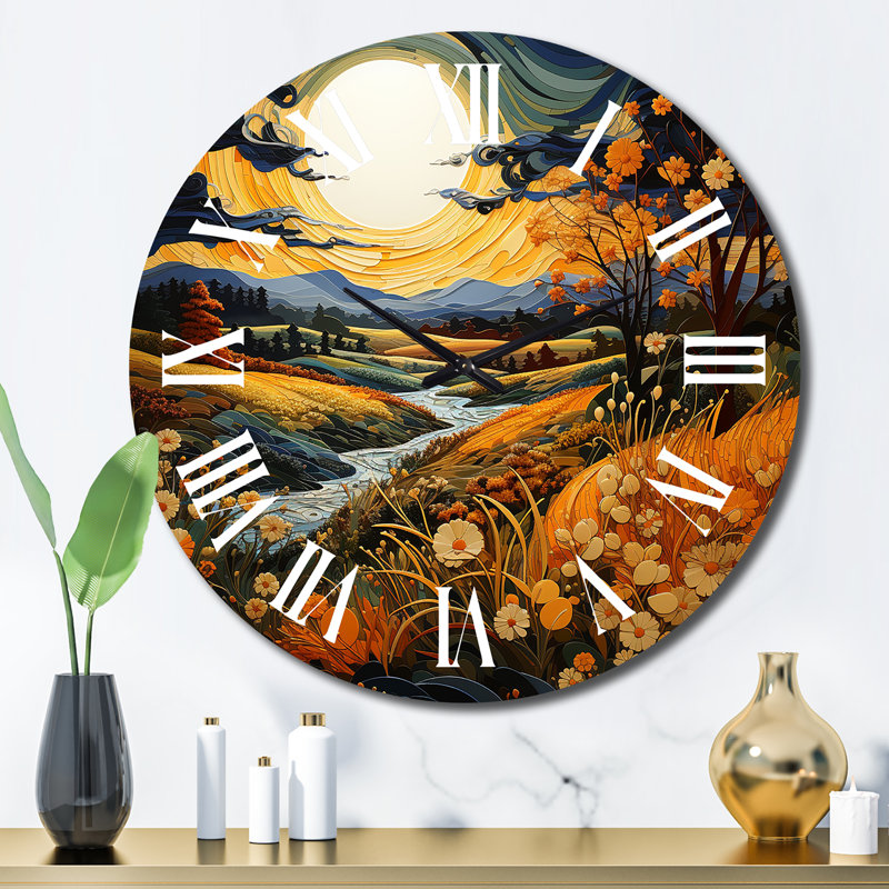Horloge murale Daegon - Paysages, Grand