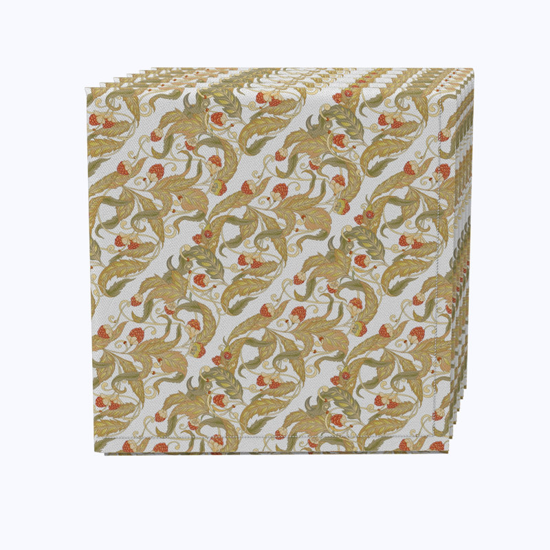 Cotton Floral Square Napkin