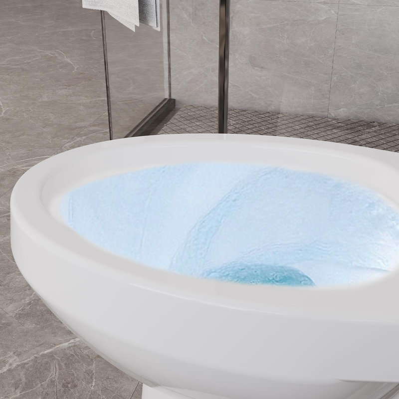 Toilette deux pièces pour la salle de bain, toilette allongée avec siège confort à hauteur ADA 19 po, siège à fermeture en douceur