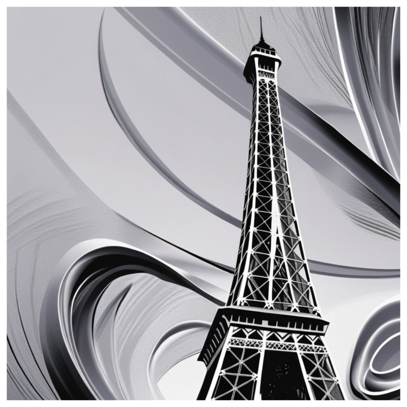 Jeté en molleton EiffelTower - Jetés d'architecture pour canapés ou lits, L 50 po x H 60 po