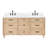 ARIEL Monroe 72" Solid Wood Double Sink Bathroom Vanity in Oak with 1.5" Carrara White Quartz Top, Center, Rectangle Sink-99404996-131239044-131239050