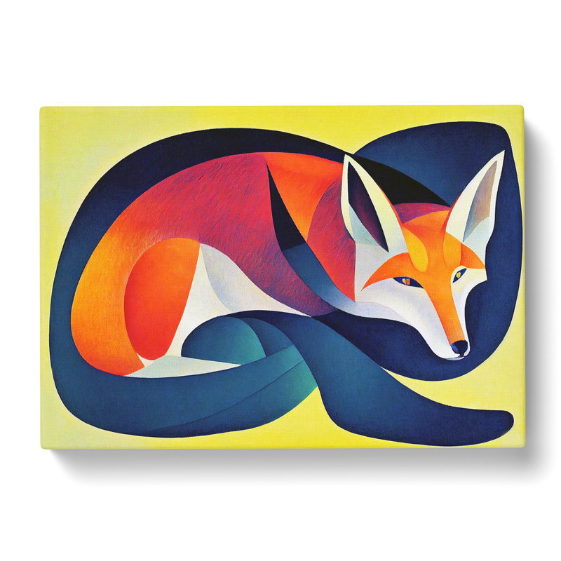 A Dazzling Abstract Fox - Wrapped Canvas, 40cm H x 60cm W x 3cm D