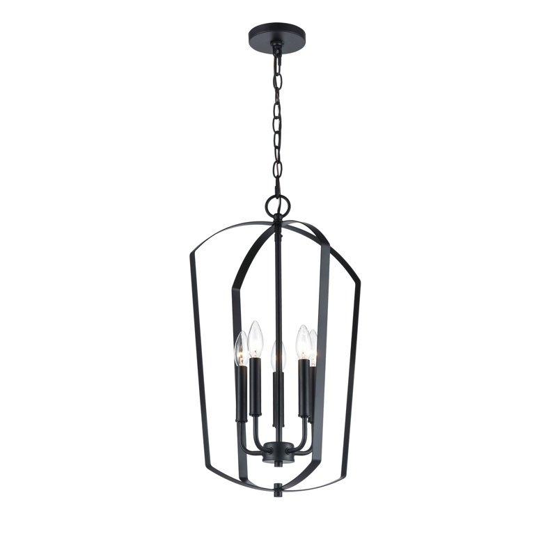Joeldean 5 - Light Unique/Statement Pendant, Matte Black