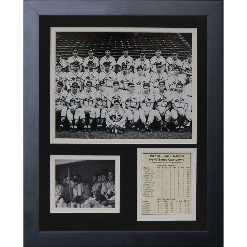 Souvenirs encadrée 1942 st. louis cardinals