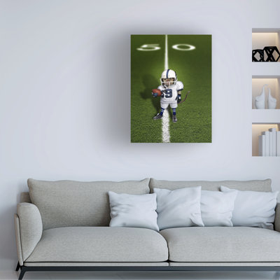 Art mural sur toile tendue - "Football souris" par John Hovenstine pour décoration de salon, de chambre à coucher ou de bureau - 18 x 24
