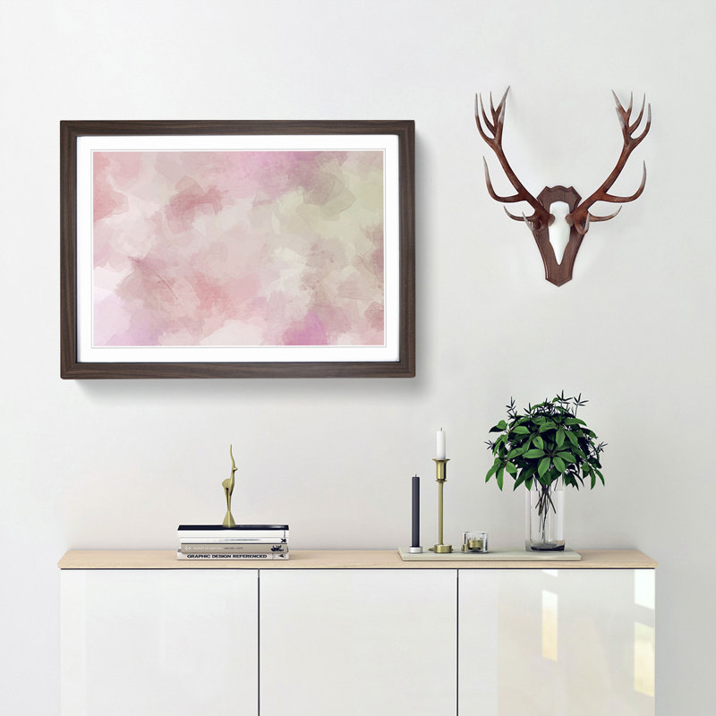 Forgetting Time in Abstract - Picture Frame Graphic Art Print, Walnut Framed, 27cm H x 36cm W x 2cm D