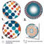 Boho Mandala en rétro bleu et orange I sur impression sur toile-560550470-560550471