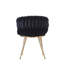 Abdurrahim Velvet Dining Chair - Ergonomic Tufted Back and Metal Legs - Button Back Armchair for Dining Room Living Room Restaurants-70052659-123096727