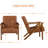 Accent Chair Faux Leather Armchair Lounge Chair with Wood Frame, Modern Retro Lounge Chair for Living Room/Office/Reception Area, Light Brown