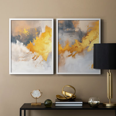 Série ABSTRACT CDxxxix - reproduction encadrée de qualité supérieure - prête à être accrochée - aucun clou requis - aucun clou requis