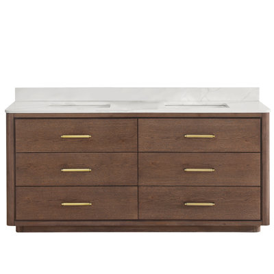 Porto 72'' Double Bathroom Vanity & Reviews | Joss & Main