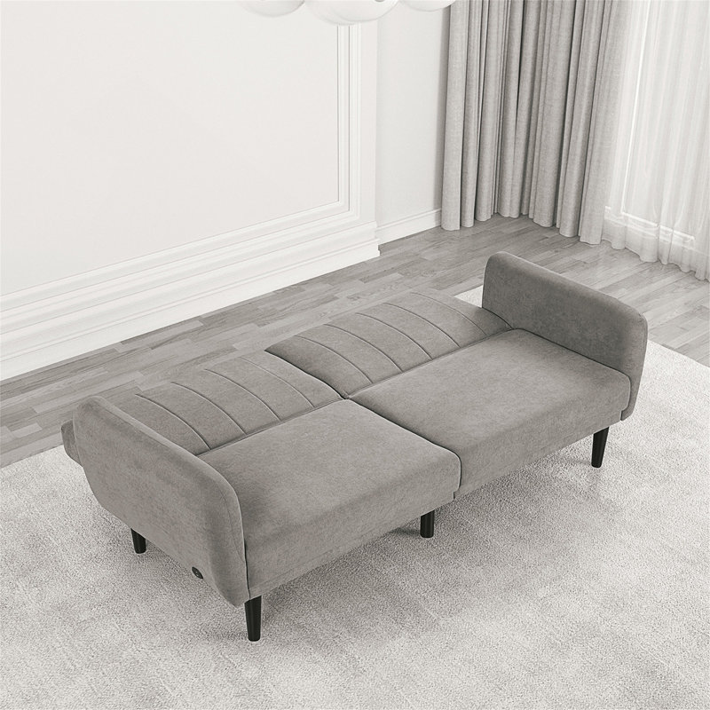 Futon Sofa Bed, Gray