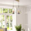 Lustre de style scandinave, hauteur réglable, finition cuivre, 17,7 po x 7,9 po | 100% métal avec peinture séchée au four et revêtement dégringolé | Douille E27, 40 W maximum | Éclairage élégant pour les espaces de vie modernes et les salles à manger-1332548772-1332548776