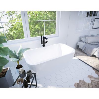 31.5'' x 59'' Freestanding Soaking Acrylic Bathtub