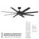 Roboto XL Indoor/Outdoor 8-Blade Smart Ceiling Fan 70" and Remote Control Included, Works With Alexa and iOS / Android App