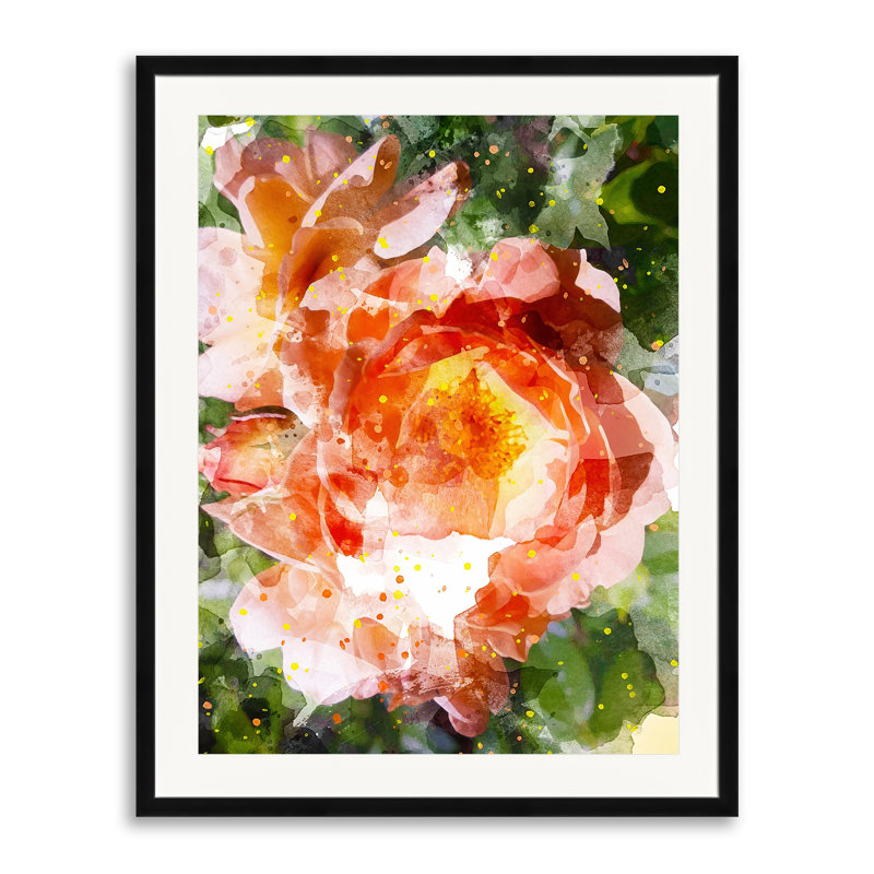 Floral 0439 Print by Chamira Young, Black Framed Paper, 31.25" H x 25.25" W