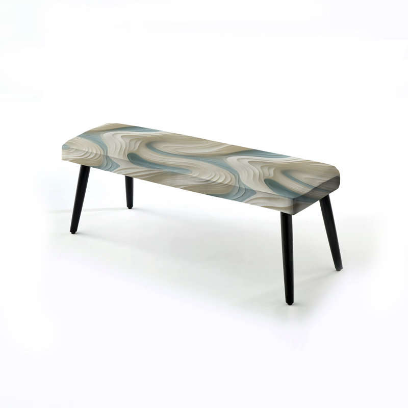 Sculptural Simplicity - Banc rembourré abstrait noir