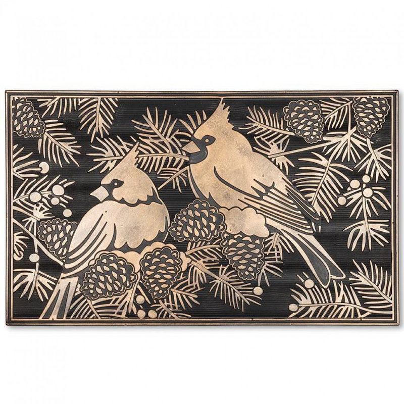 Paillasson "Cardinals On Pin Branches", L 18 po x L 30 po