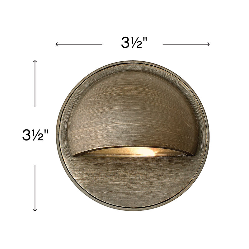 Hardy Island 12v Round Eyebrow Deck Sconce Light - LED Lamp Included