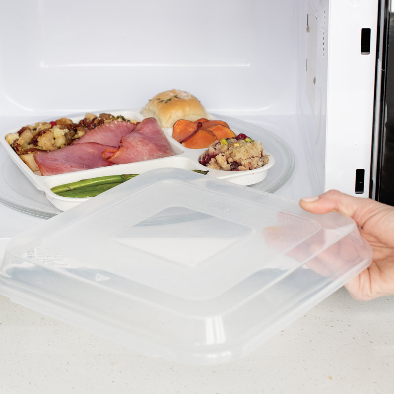 Plastic Divided Serving Dish with Lid