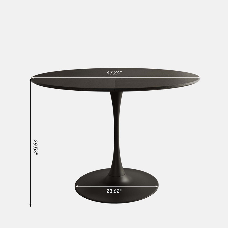 VEMSTKOJ Modern Round Dining Table,Four Patchwork Tabletops With Color Solid Wood Grain Table Top,Metal Base Dining Table, End Table Leisure Coffee Table