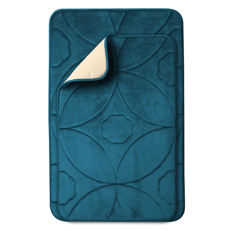 Tapis pour salle de bain , Sarcelle, L 20 po x L 32 po