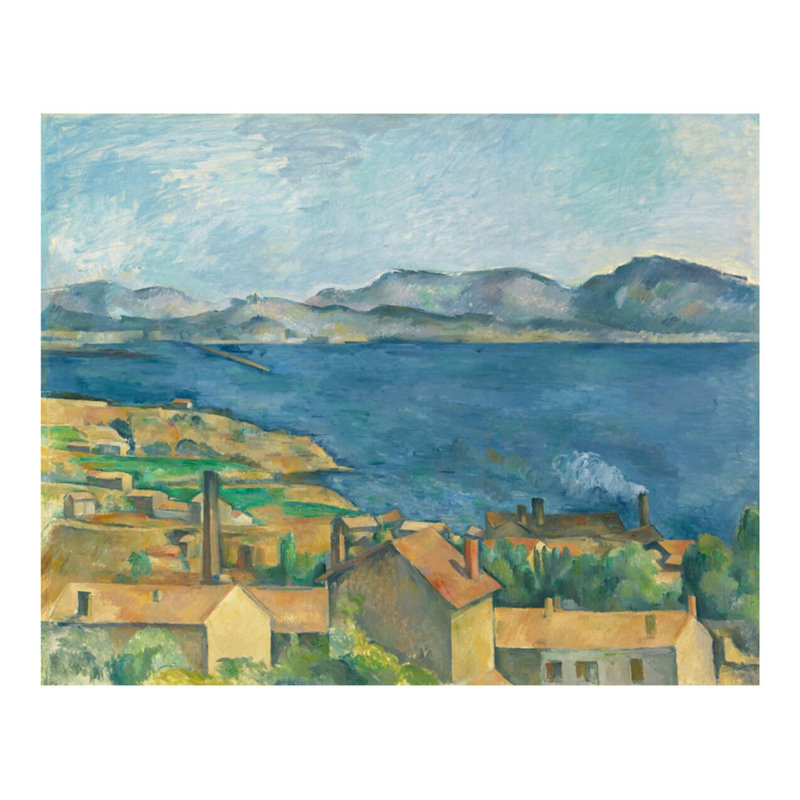 La baie de Marseille vue de l'Estaque par Paul Cézanne - Estampe numérique, H 22 po x l 28 po